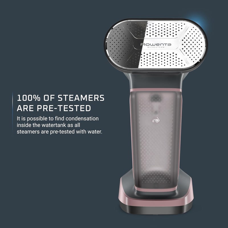 Rowenta Iron Steamer for Clothes, 3in1 Hand Held Steamers, Clothing Steamer, Ironing, Lint Remover, 7.1 Oz Tank, 1875 Watts, Auto-Off, Black & Pink, DR8865 - Image 3